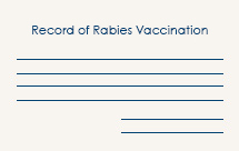 Record of Rabies Vaccination